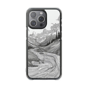 Monochrome Serenity – Handyhülle für iPhone (Clear Impact – Magnetisch)