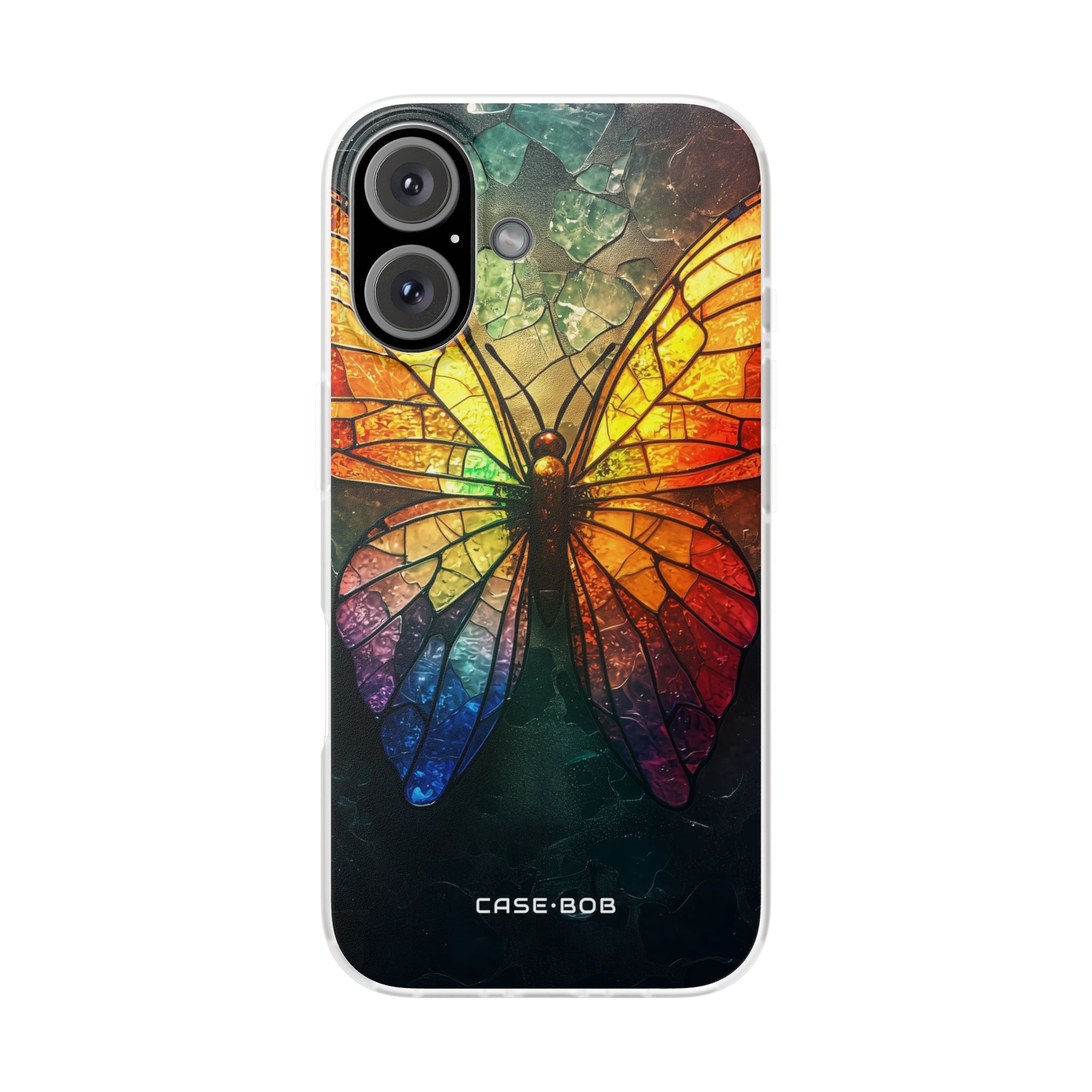 Stained Glass Butterfly iPhone 16 Case - Soft