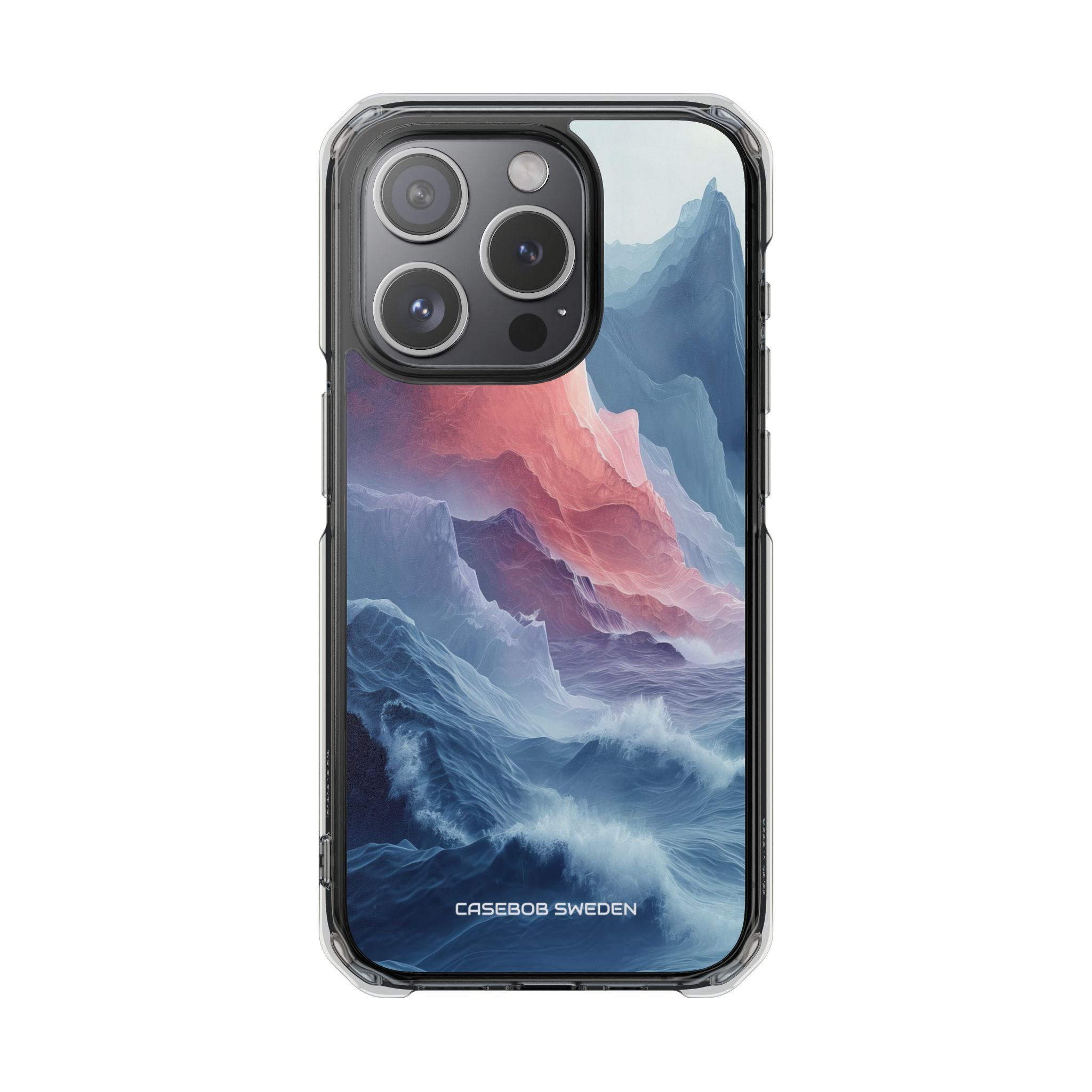 Mountain Wave Serenity - Clear Impact iPhone 15 Phone Case