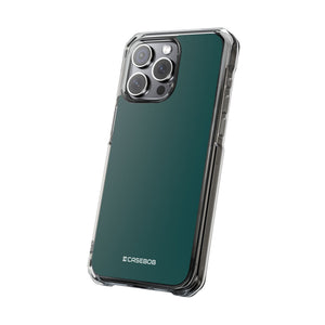 Deep Jungle Green | Handyhülle für iPhone (Clear Impact Case – magnetisch) 