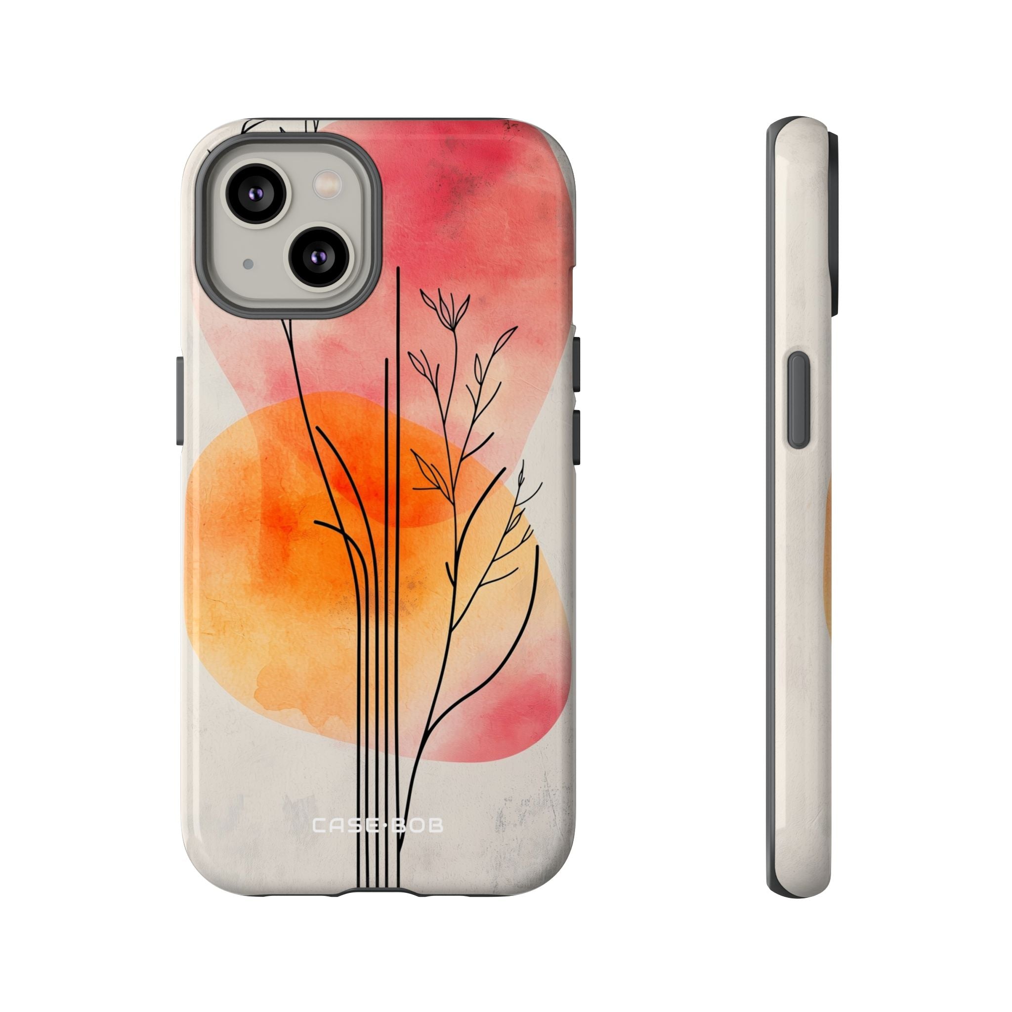 Curved Stem Sunset iPhone 14 Case - Tough