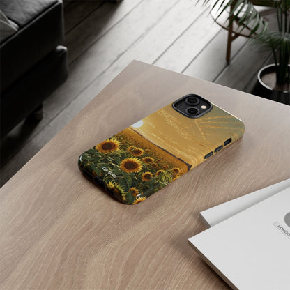 Sunflowers Embrace Sunset - iPhone Case