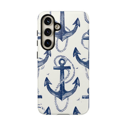 Navy Anchor Tapestry Samsung S24 - Tough