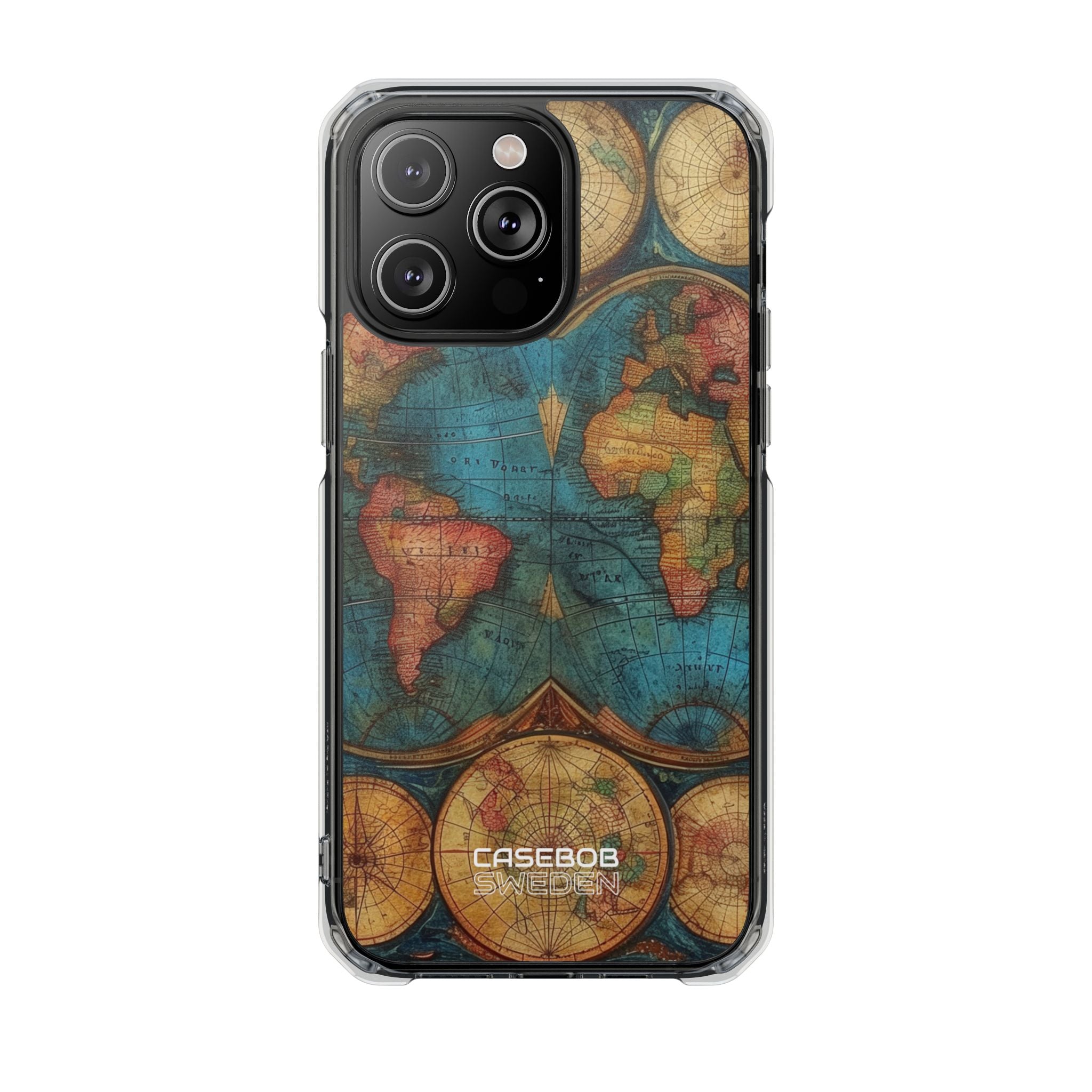 Vintage World Map iPhone 14 - Impact Clear+