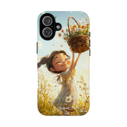 Joyful Girl Leaps - iPhone Case
