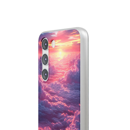 Pink Purple Clouds - Flexi Samsung S23 Phone Case