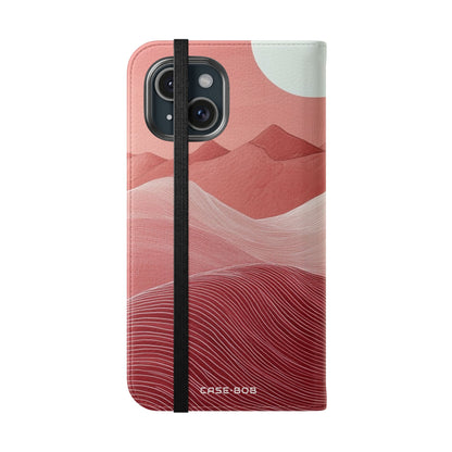 White Orb Dunes - iPhone 15 Case - Wallet