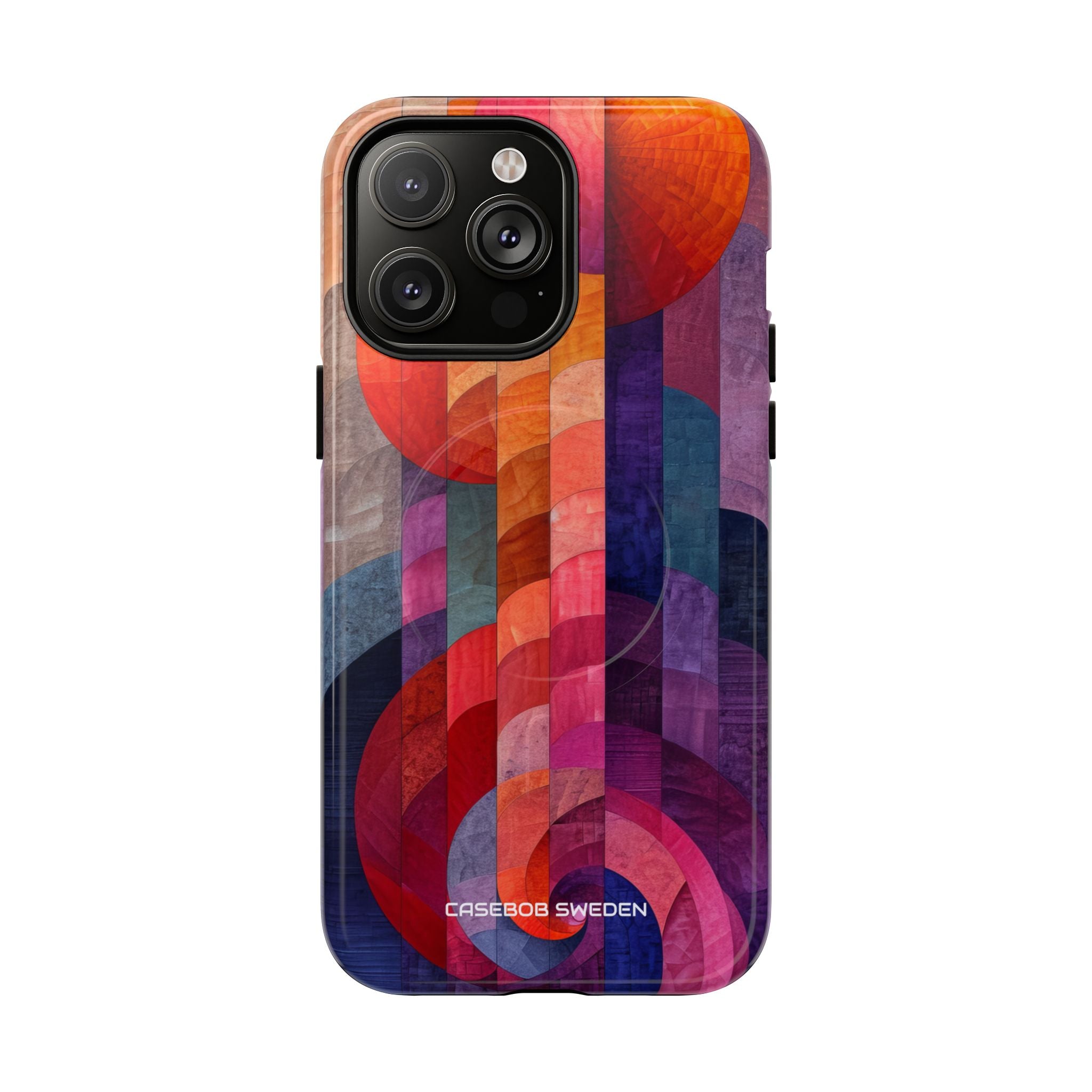 Purple Orange Abstract - Tough + MagSafe® iPhone 14 Phone Case