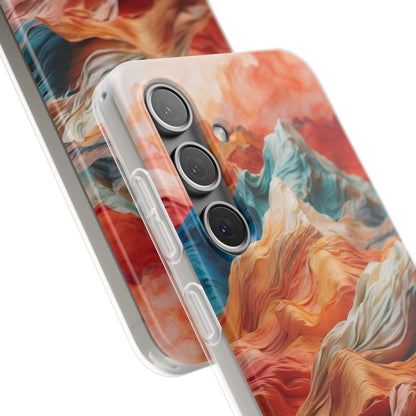 Fabric Peaks Cream Samsung S24 Case - Soft