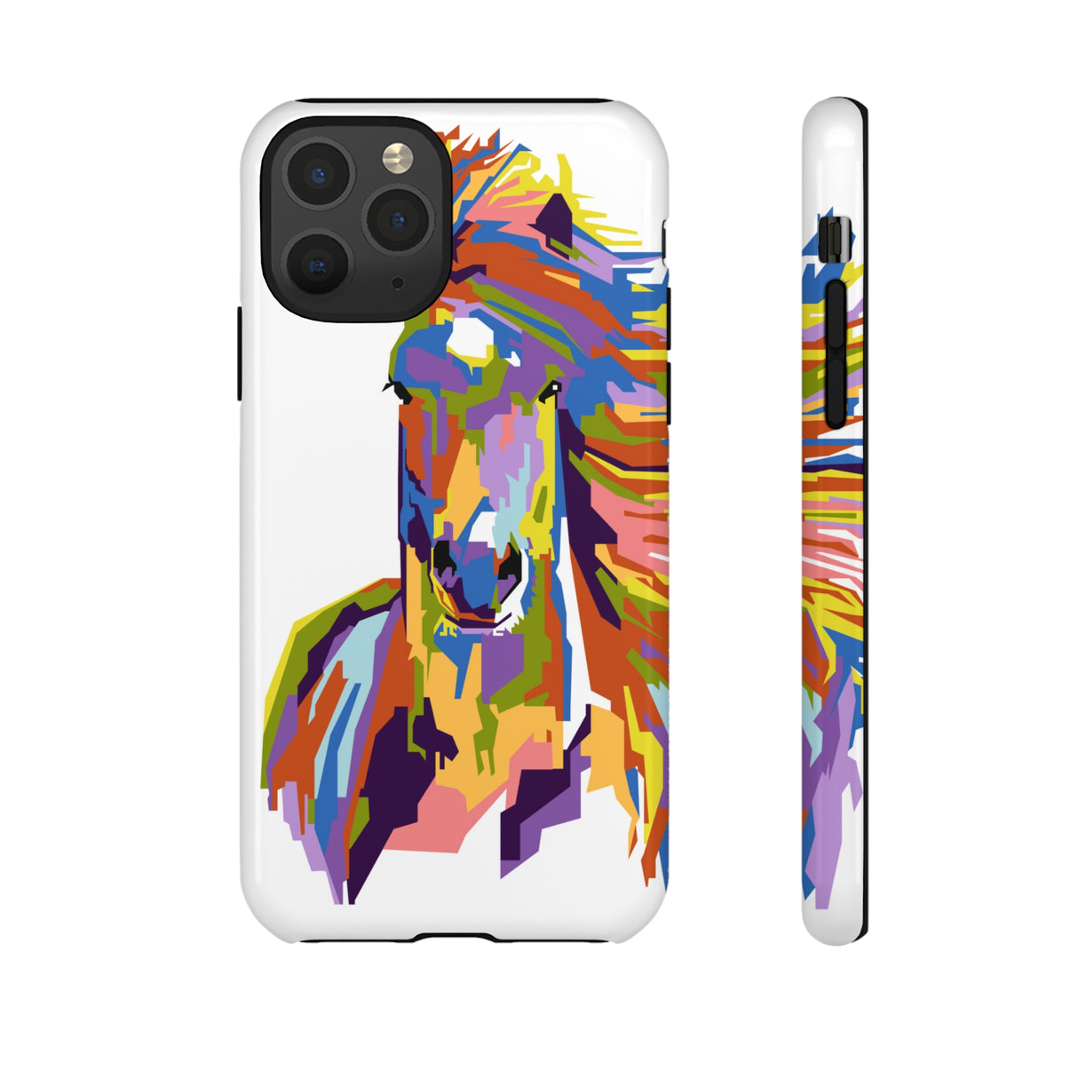 Horse Abstract Art iPhone Case (Protective) iPhone 11 Pro Glossy Phone Case