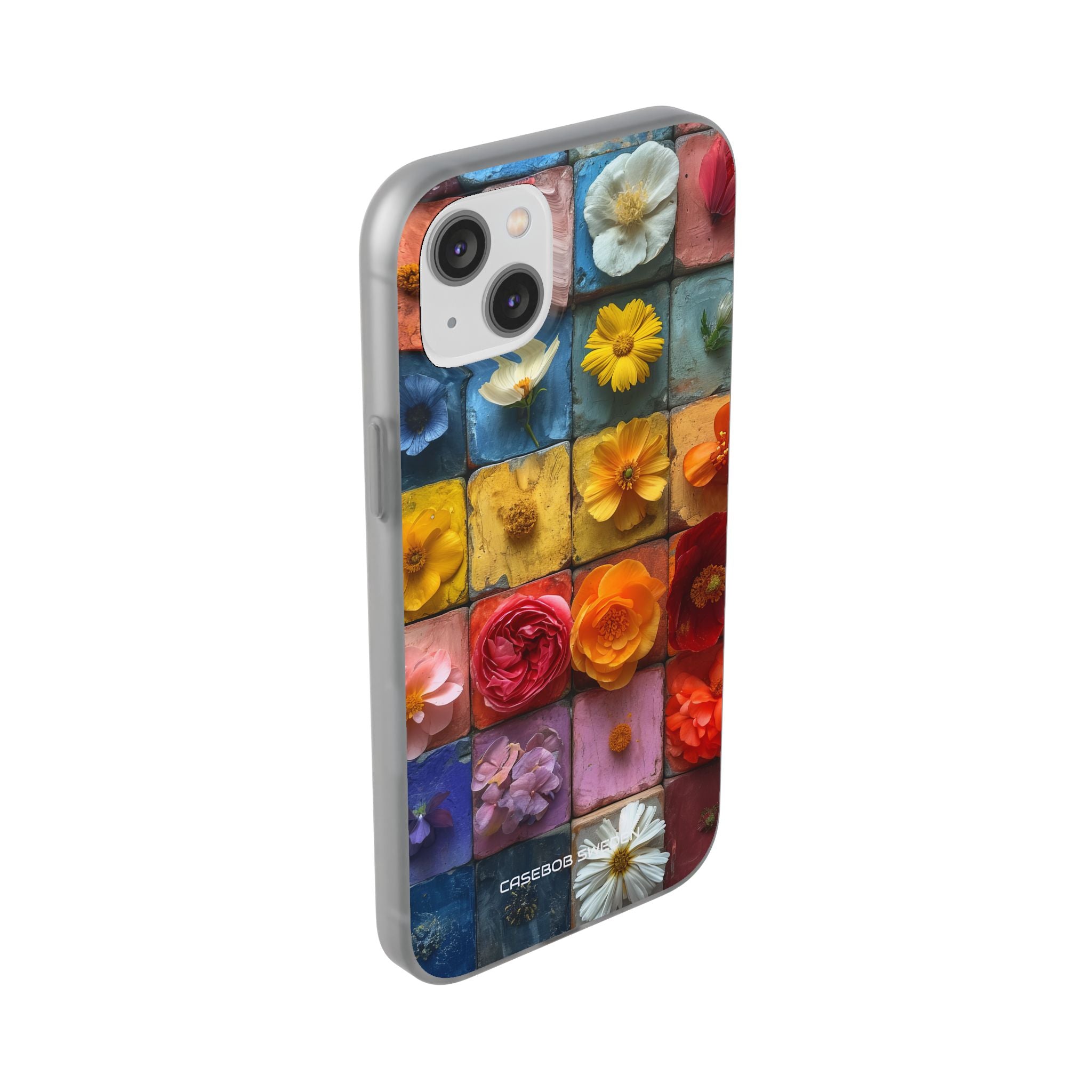 Vibrant Floral Tiles - Flexi iPhone 14 Phone Case