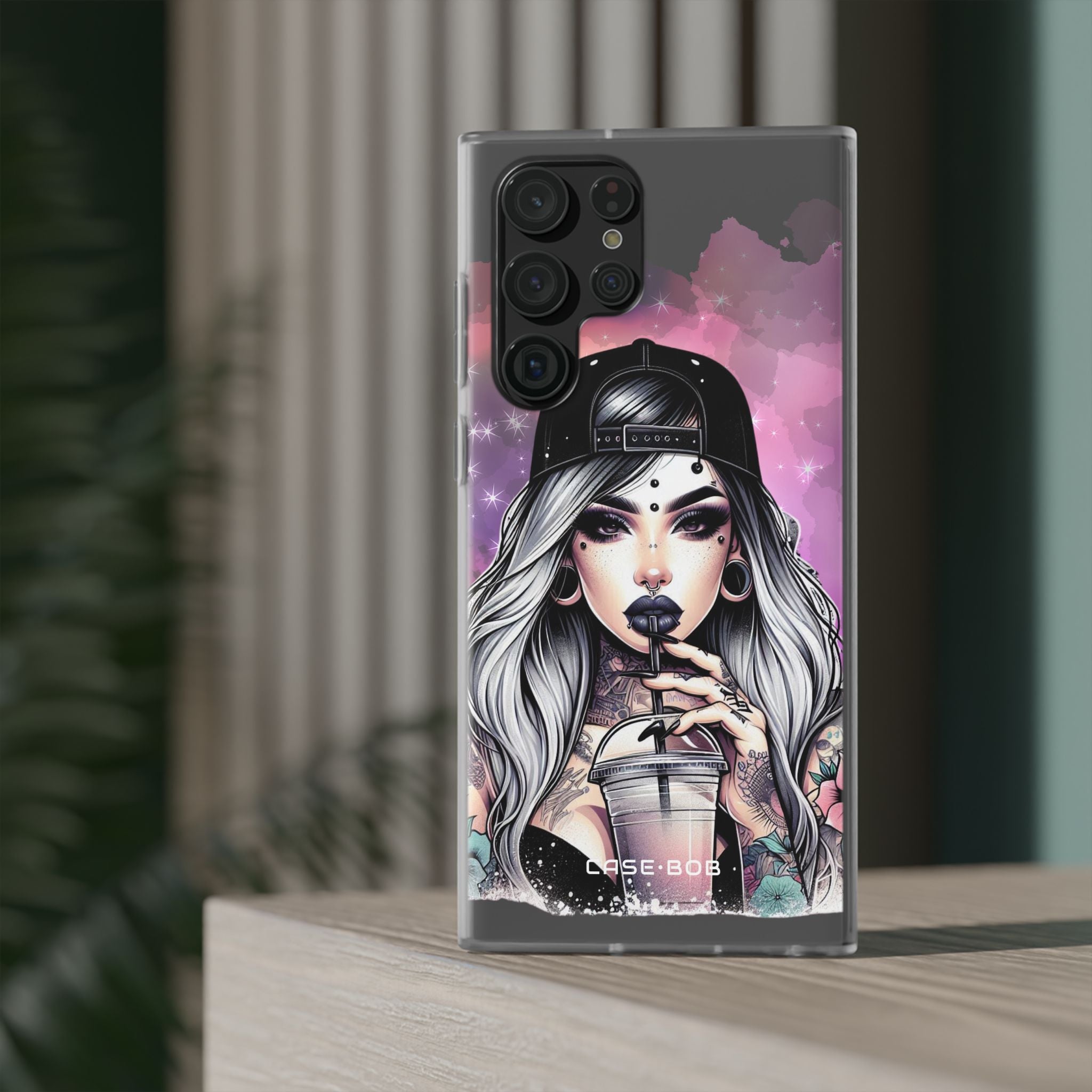 Silver Sip Nebula Samsung S22 Ultra Case - Soft