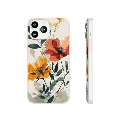 Serene Floral Harmony | Flexible Phone Case for iPhone