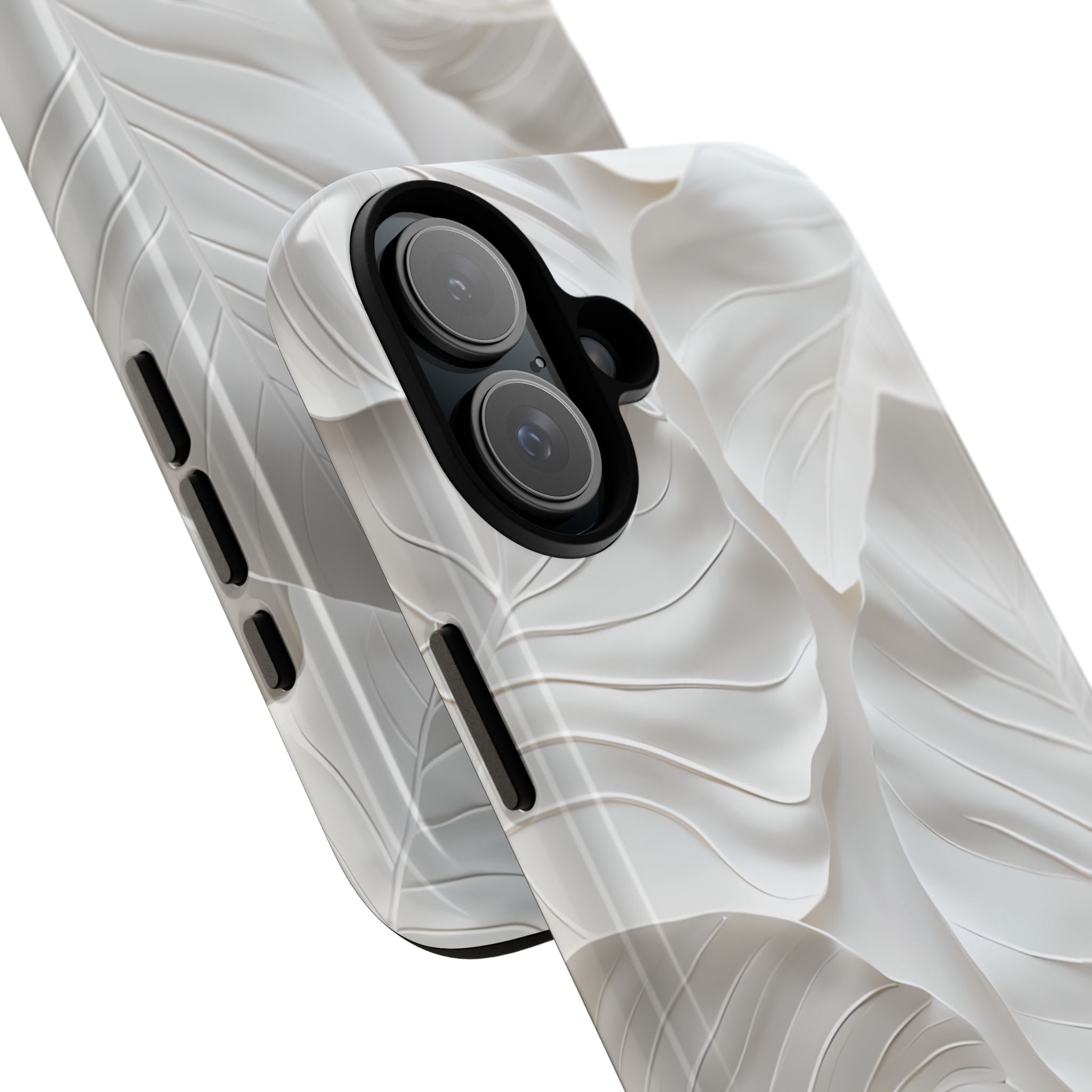 Elegant Leaf Relief - iPhone Case