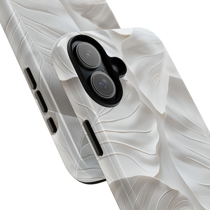 Elegant Leaf Relief - iPhone Case