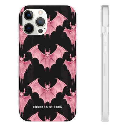 Gothic Pink Bats Aflame iPhone 12 - Flexi Phone Case