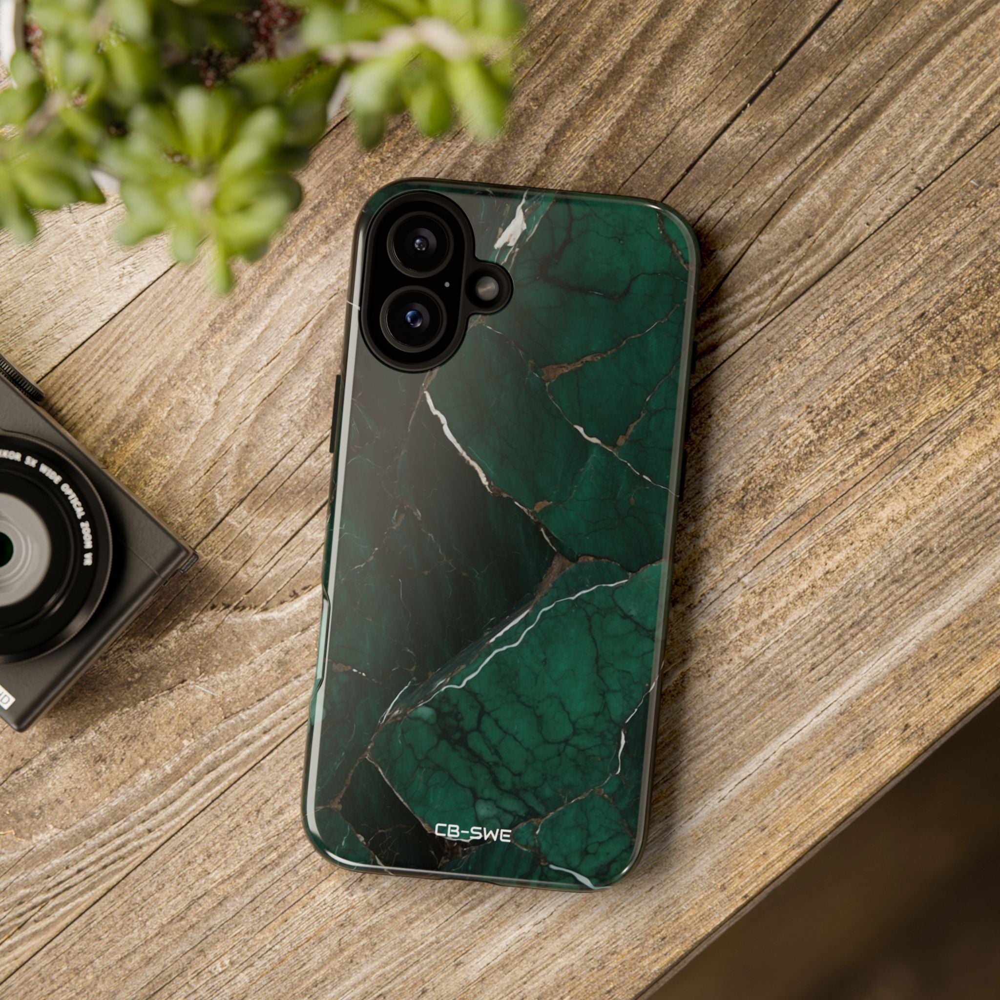 Emerald Veins Flow - iPhone Case