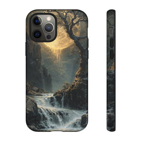 Moonlit Waterfall Silence - Protective Phone Case