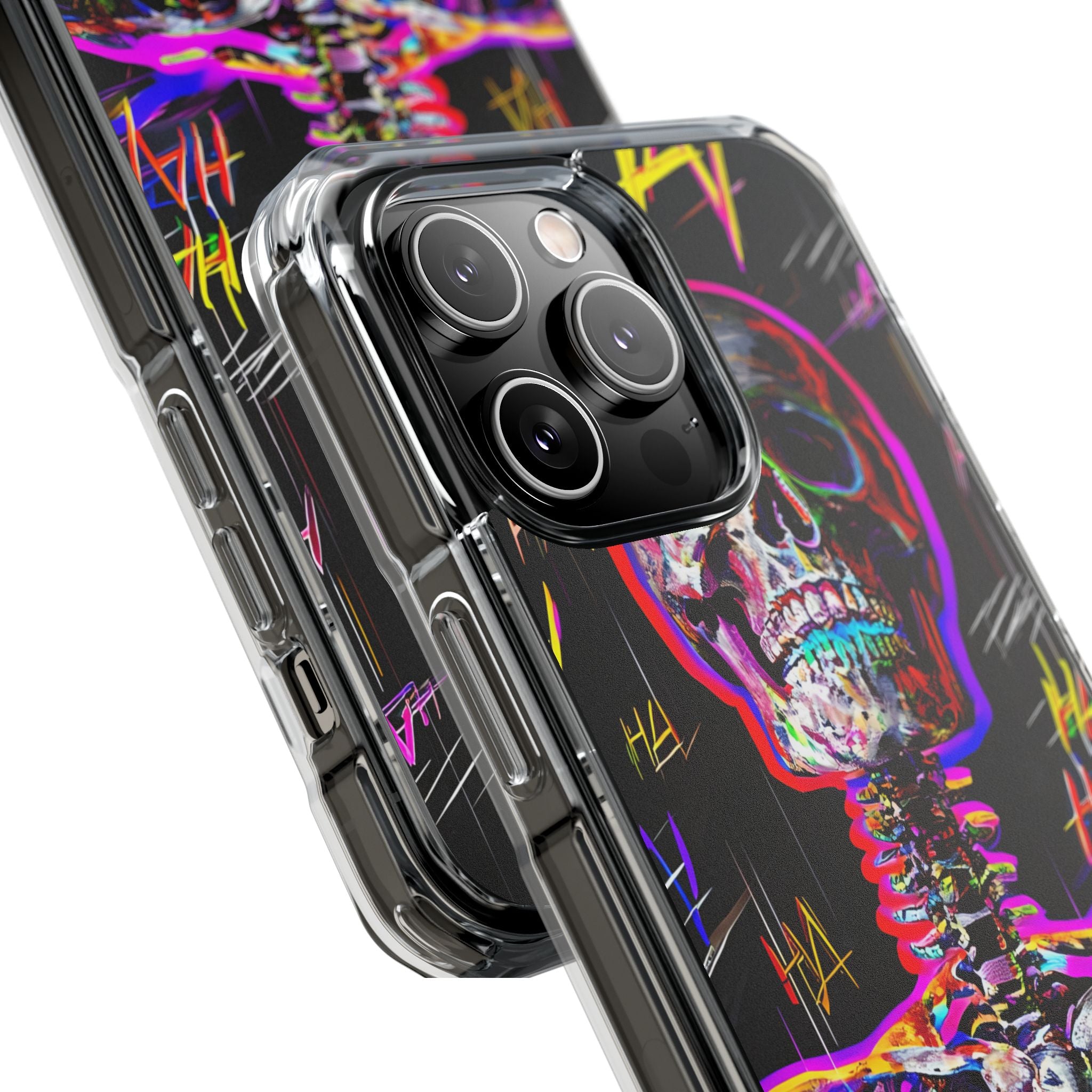 Neon Skeleton Chaos iPhone Case - Impact