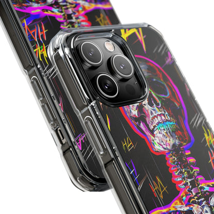 Neon Skeleton Chaos iPhone Case - Impact