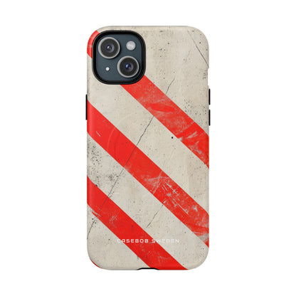 Striker Crimson Stripes iPhone 15 | Tough+ Phone Case