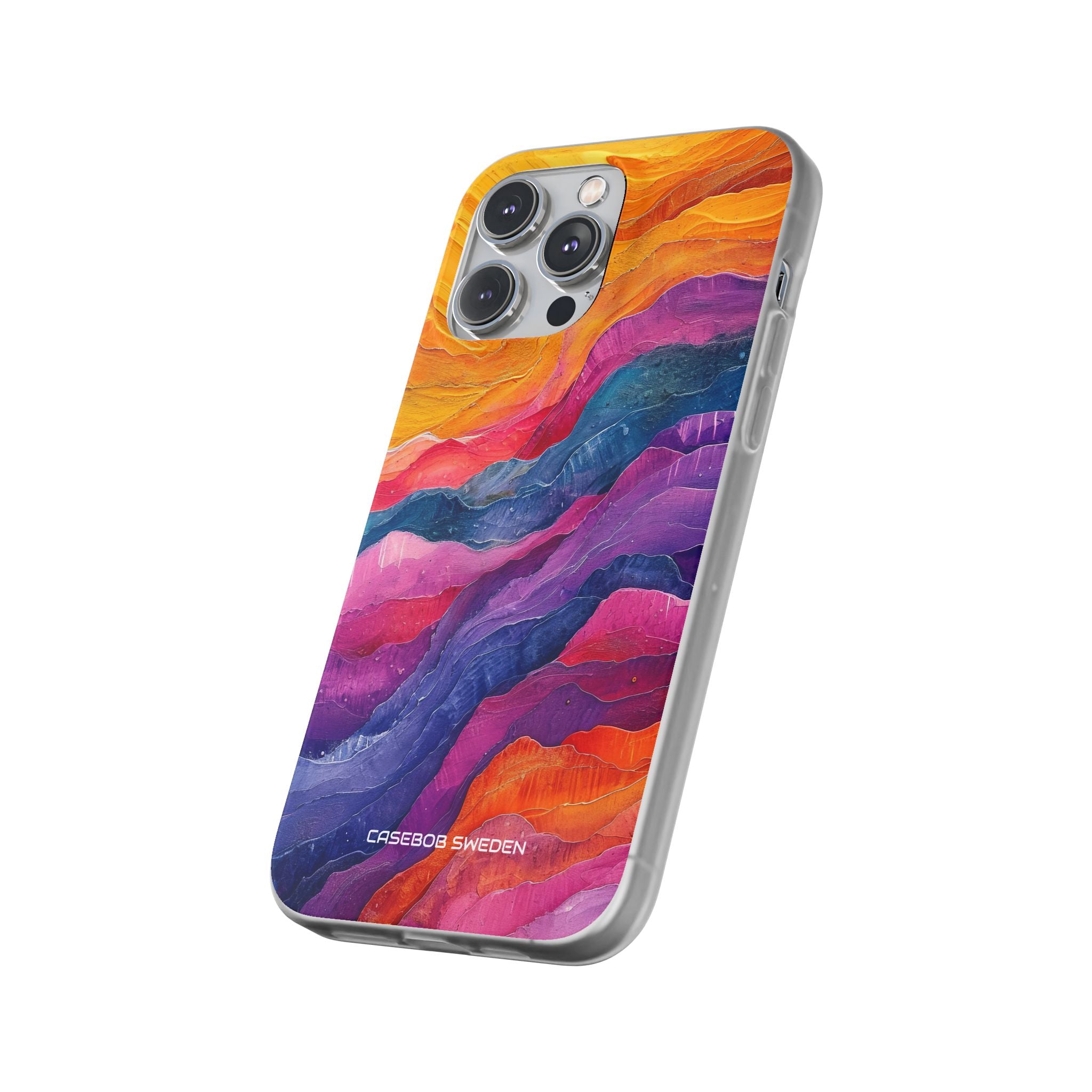 Vibrant Abstract Waves - Flexi iPhone 14 Phone Case