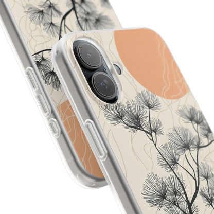 Spiky Tree Sunset iPhone 16 Plus Case - Soft