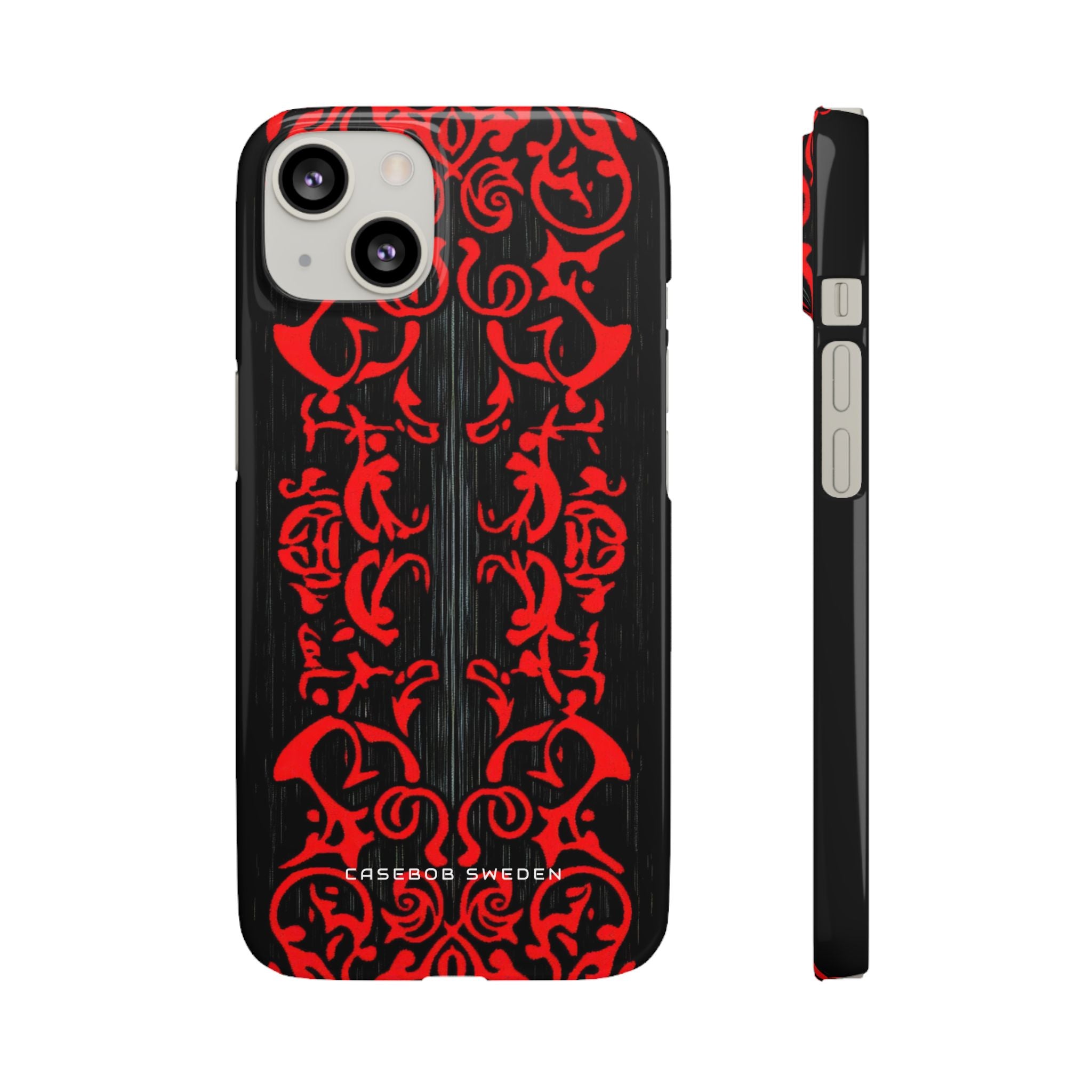 Gothic Crimson Symmetry iPhone 13 - Slim Phone Case