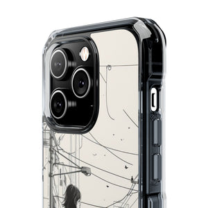 Urban Solitude Sketch - Phone Case for iPhone (Clear Impact - Magnetic)