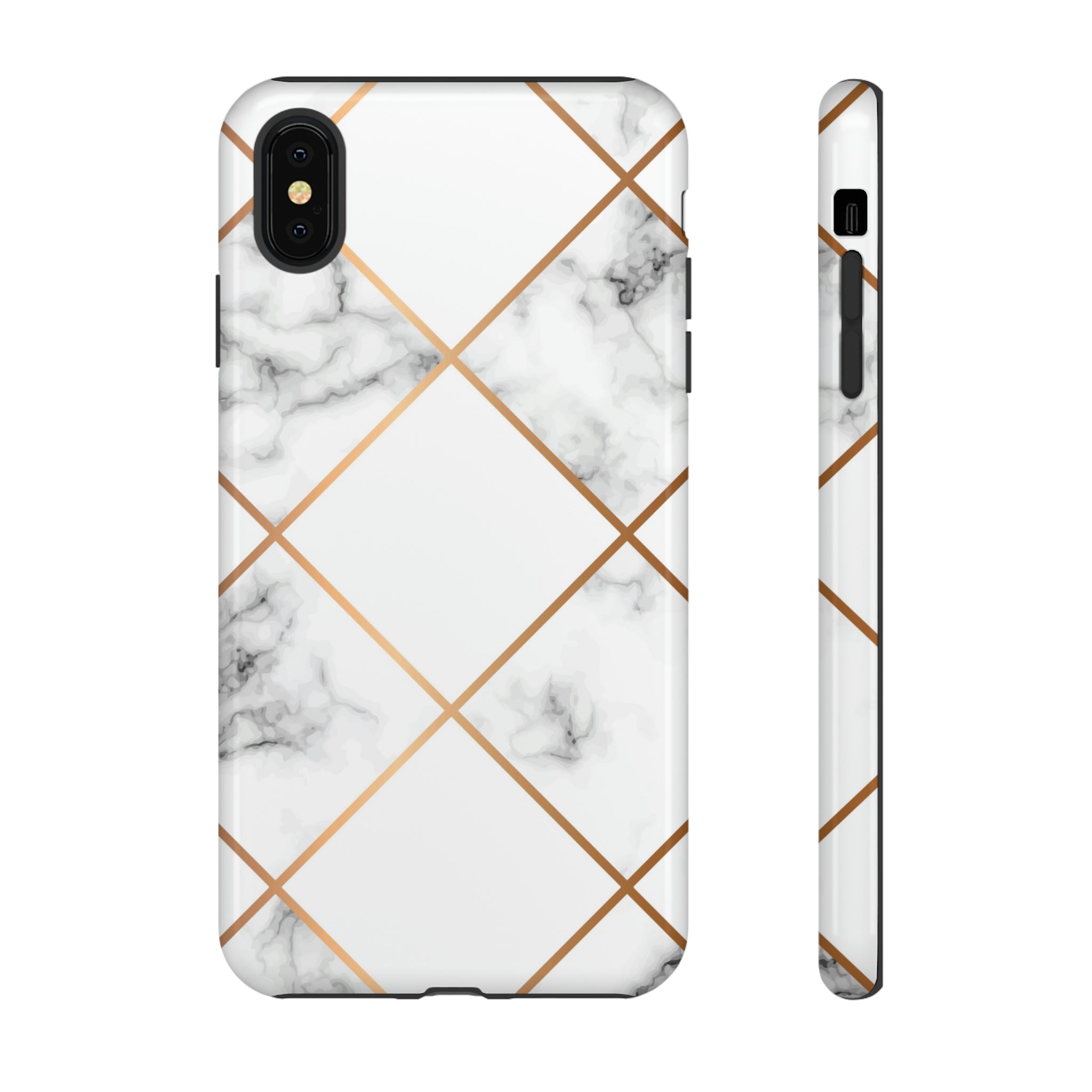 White Marble - Protective Phone Case