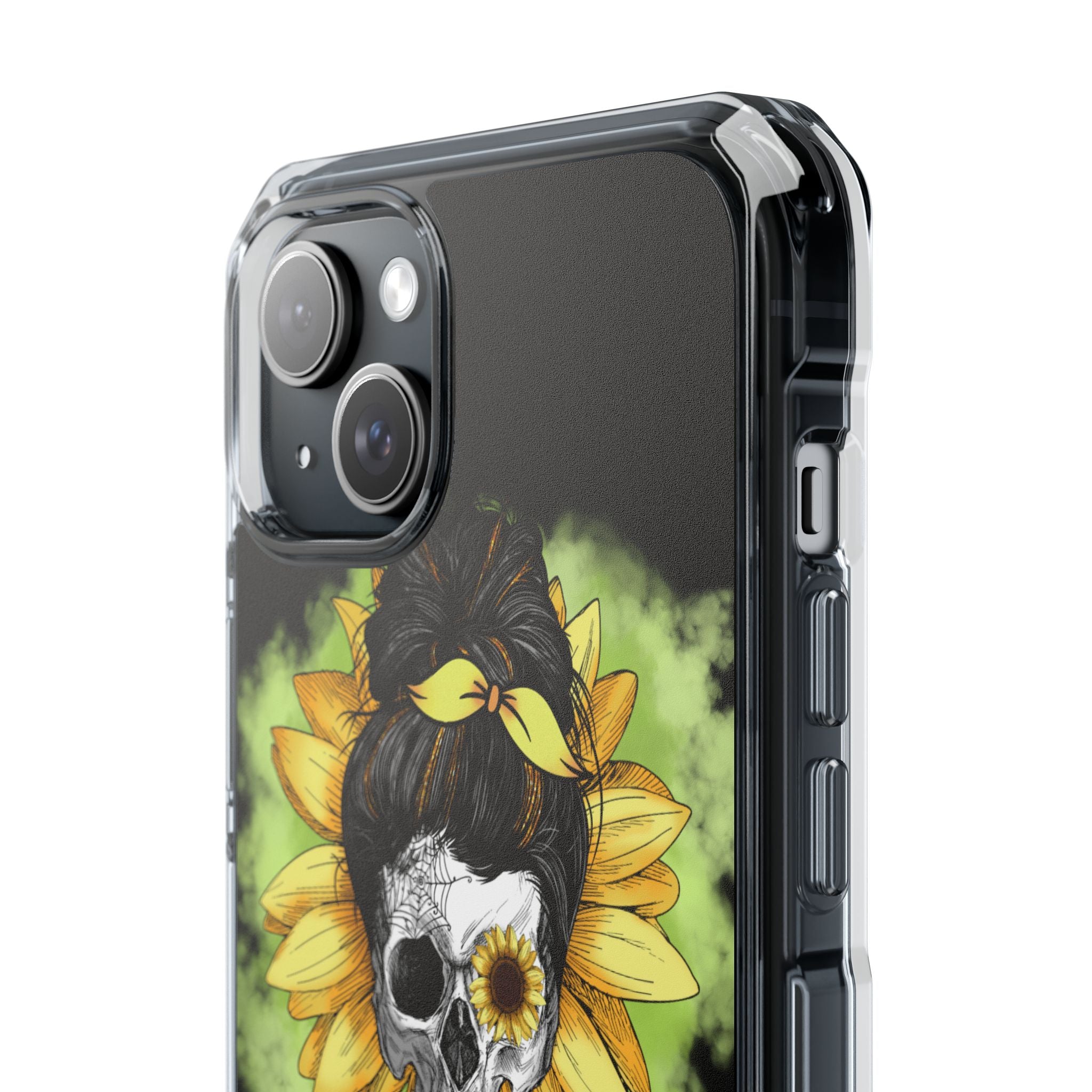 Sunflower Skull Fusion iPhone Case - Impact