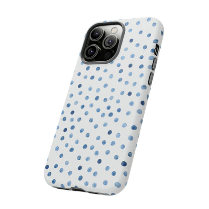 Blue Dots Pattern - Protective Phone Case