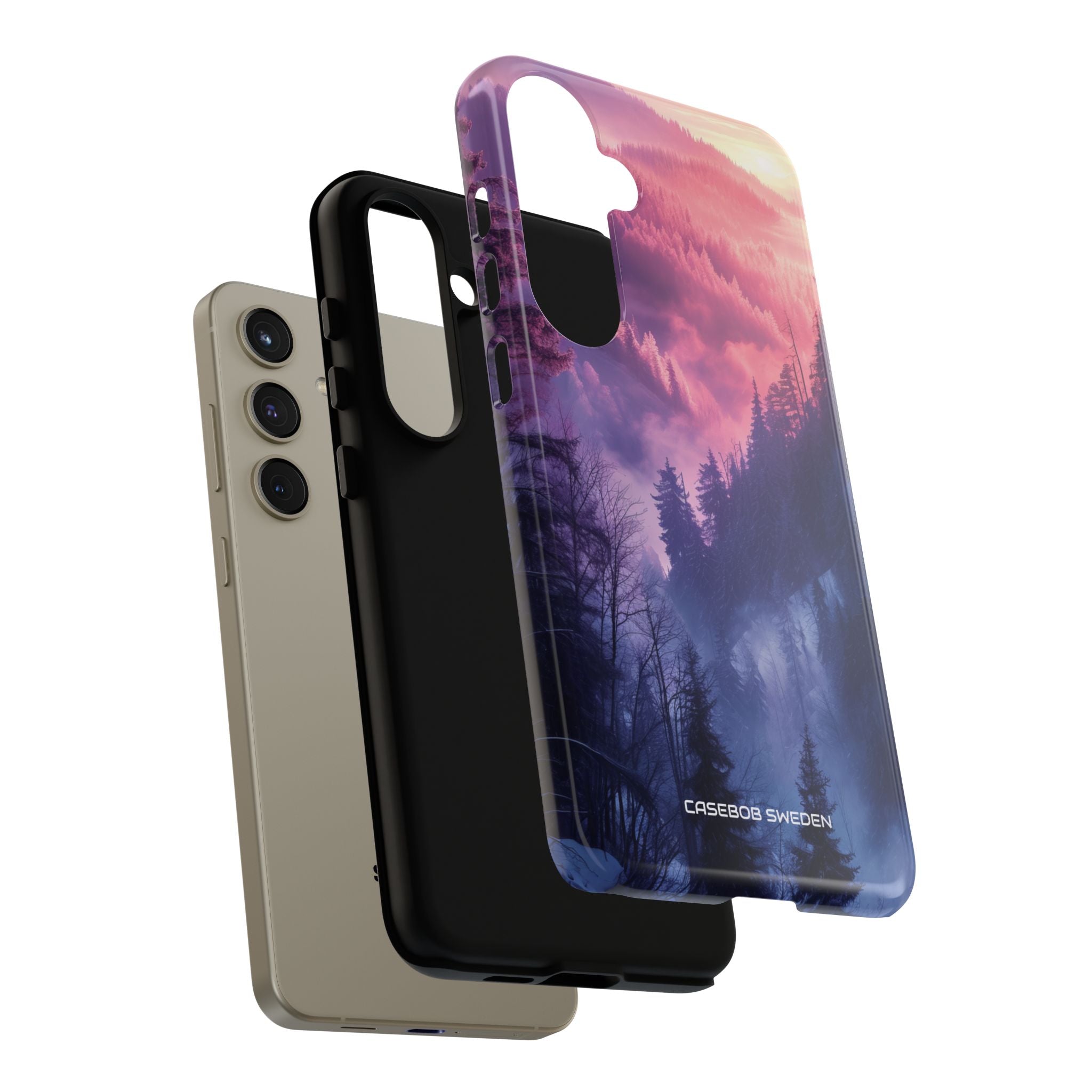 Misty Forest Serenity - Tough Samsung S24 Phone Case