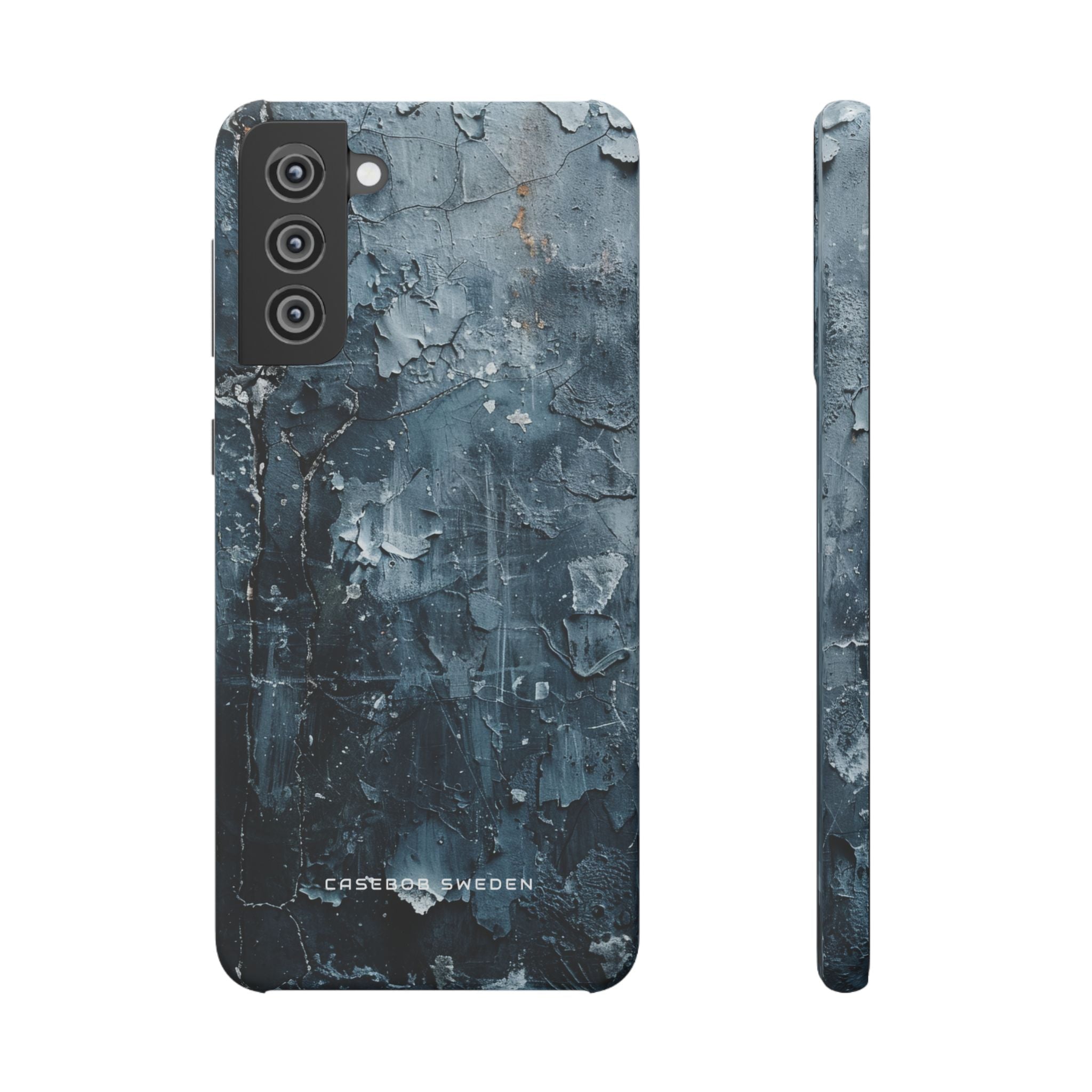 Weathered Blue Tapestry with Cracked Layers Samsung S21 - Slim Phone Case