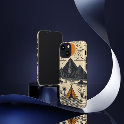 Golden Tent Awaits - iPhone Case