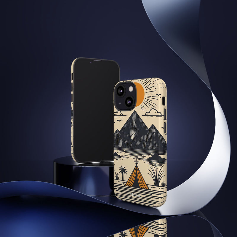 Golden Tent Awaits - iPhone Case