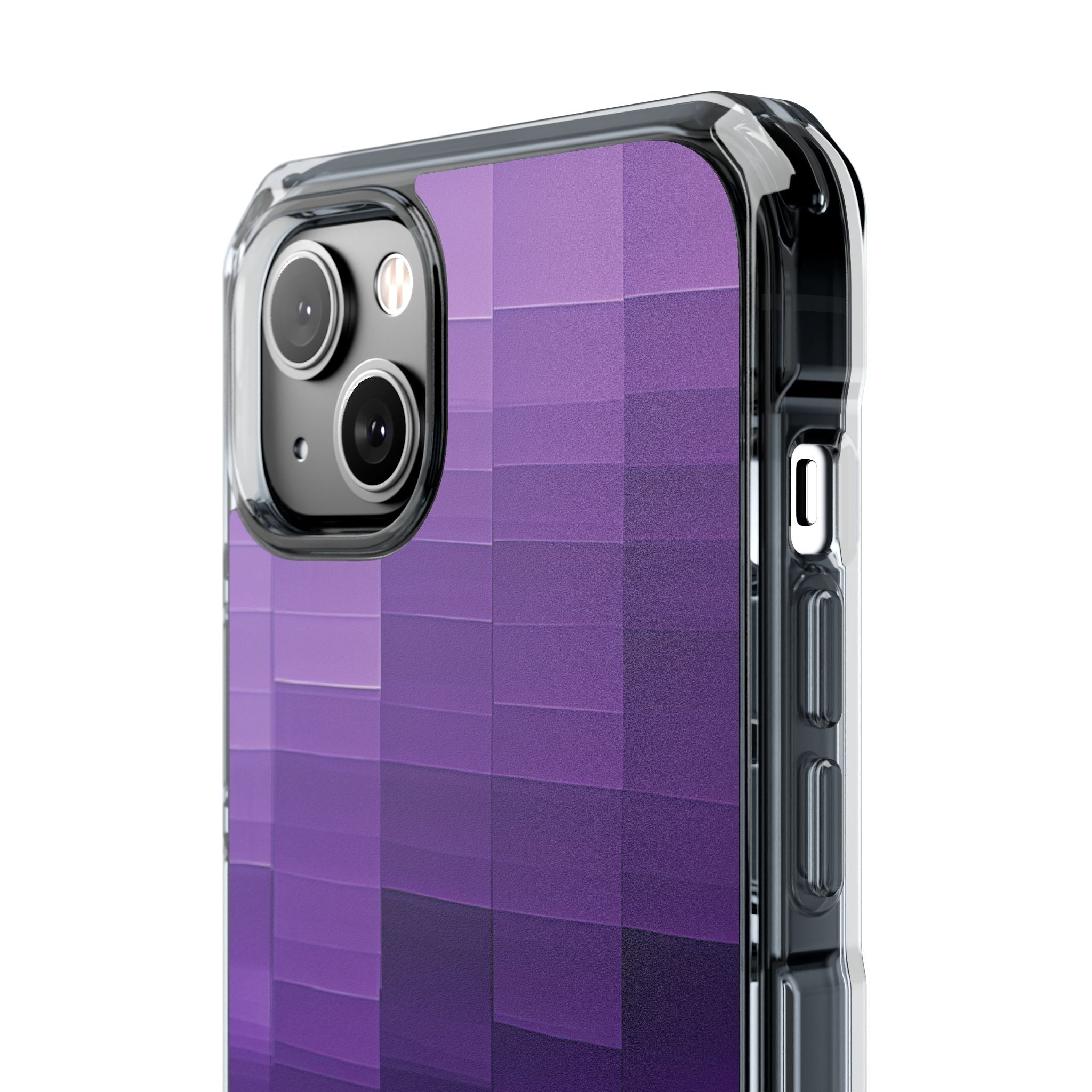 Purple Horizon Grid iPhone 14 - Impact Clear+