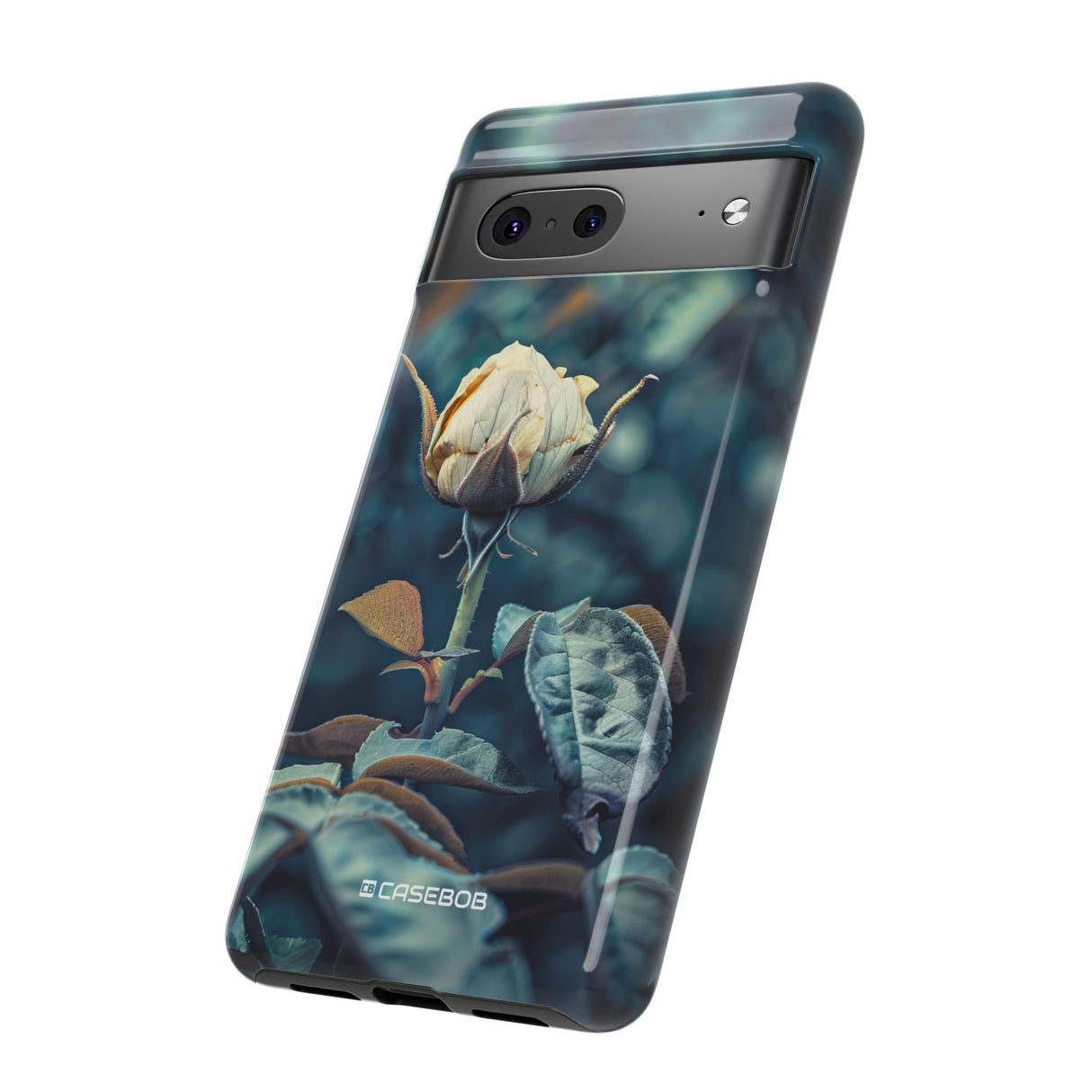 Teal Rosebud Serenade | Protective Phone Case for Google Pixel