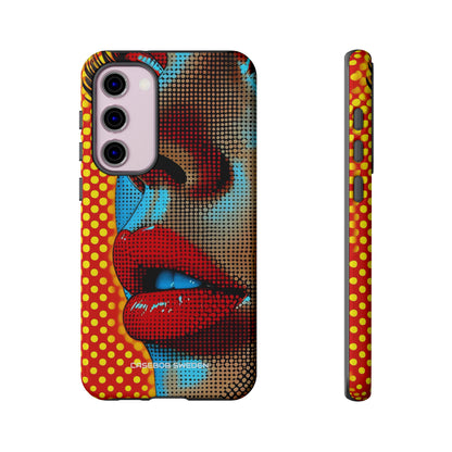 Yellow Red Pop Art Portrait - Tough Samsung S23 Phone Case