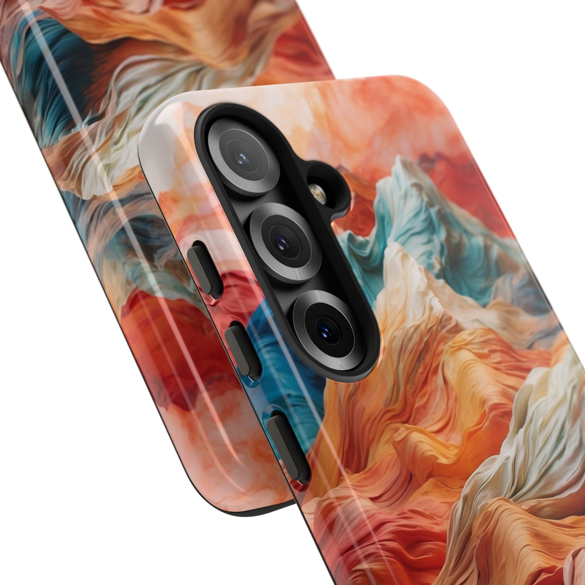 Fabric Peaks Cream Samsung S25 Case - Tough