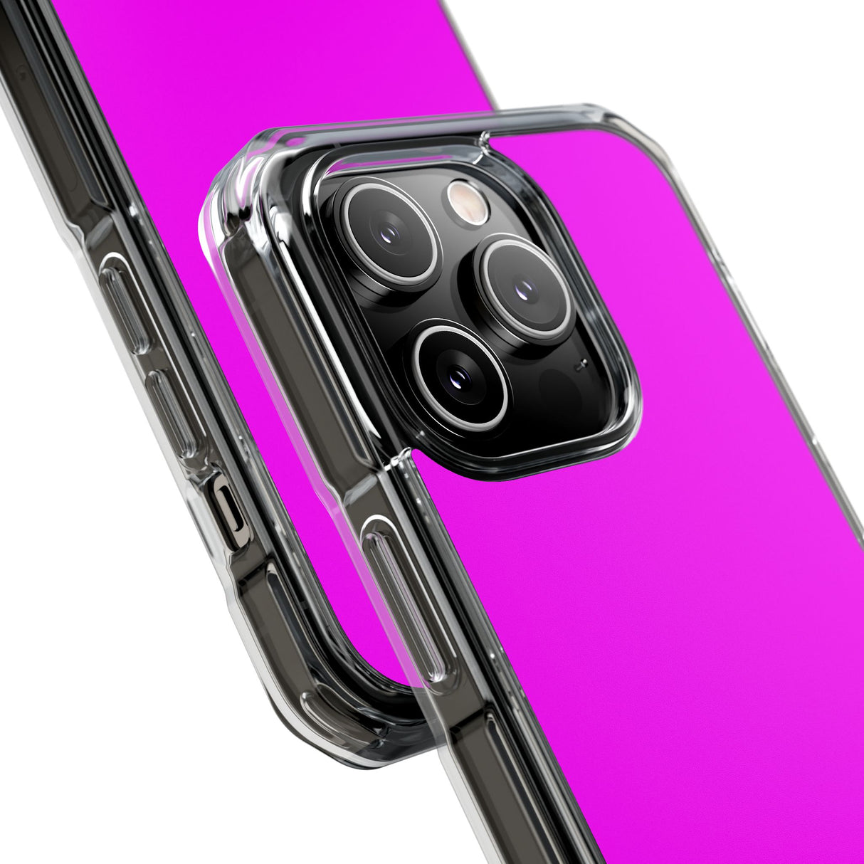 Magenta | Handyhülle für iPhone (Clear Impact Case - Magnetisch) 