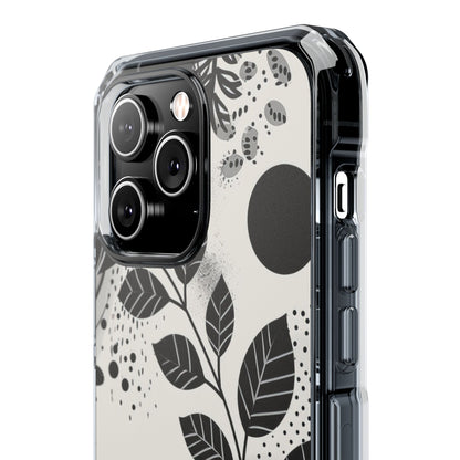 Monochrome Leaf Rhythm iPhone 14 - Impact Clear+