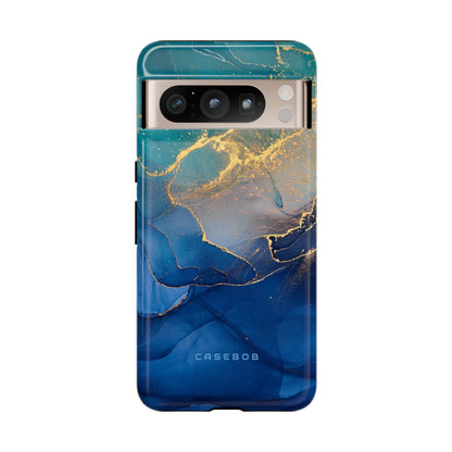 Blue Alcohol Ink - Protective Phone Case