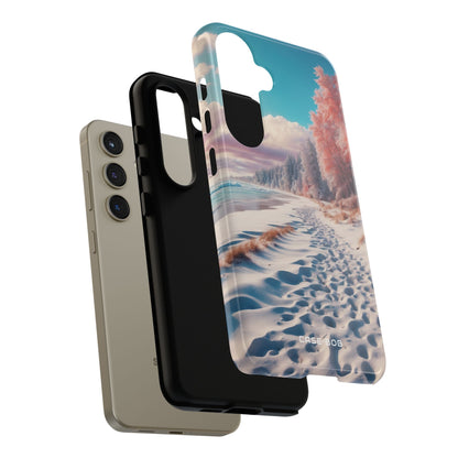 Snowy Footprints Samsung S24 Case - Tough