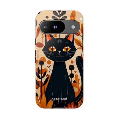 Black Cat Glow Google Pixel 9 Case - Tough