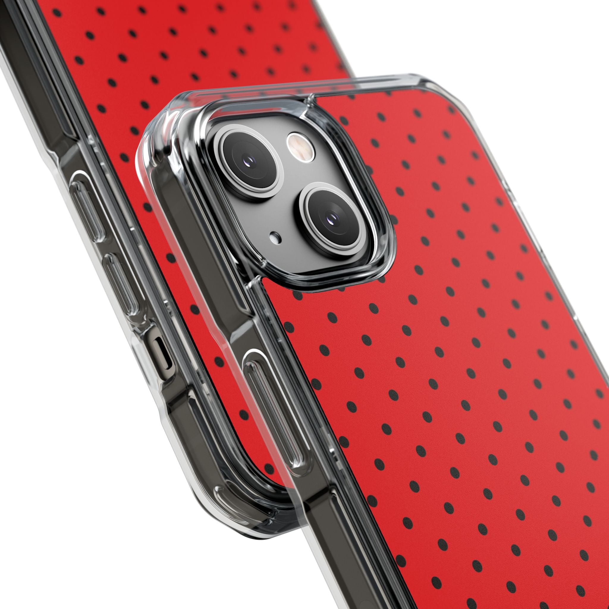 Crimson Dot Matrix iPhone 14 Case - Impact