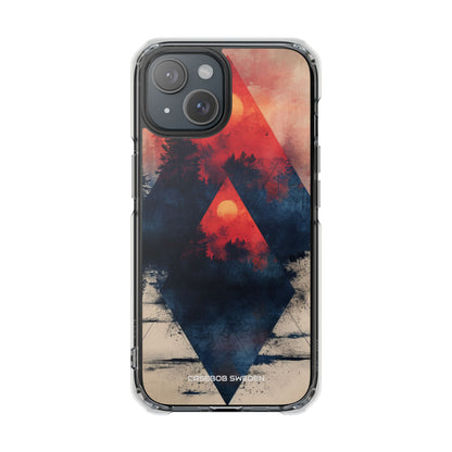 Red Sky Serenity - Clear Impact iPhone 15 Phone Case