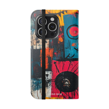 Turquoise Grin - iPhone 15 Pro Case - Wallet