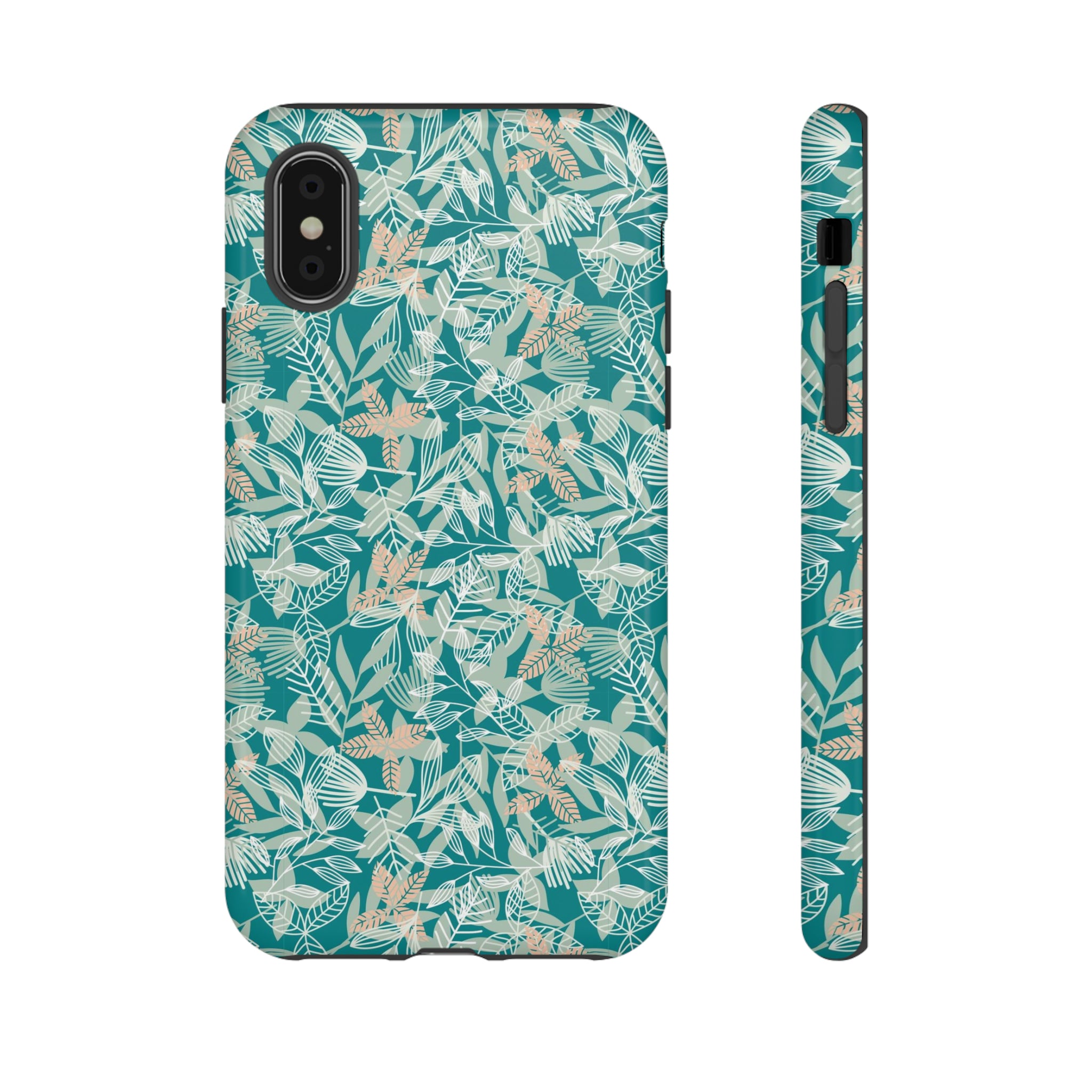 Dark Green Leaf Leaf - Protective Phone Case