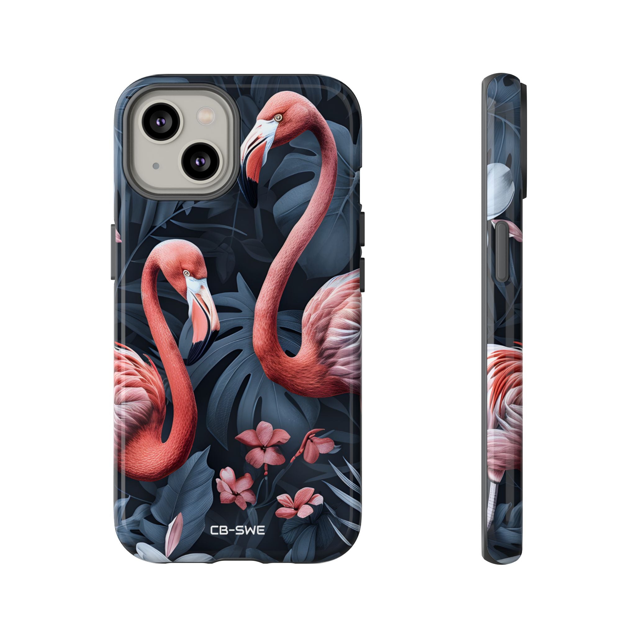 Flamingos Embrace Nature - iPhone Case